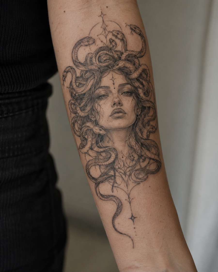 El significado del tatuaje de Medusa