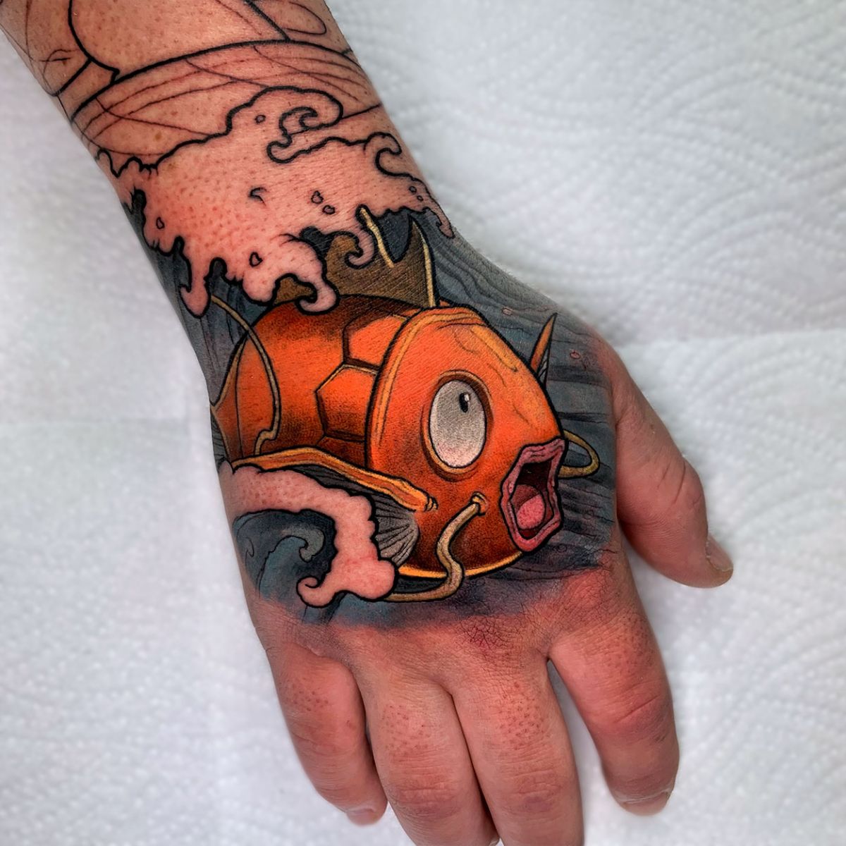 hernannobletattoopokemonsleevemagikarphand