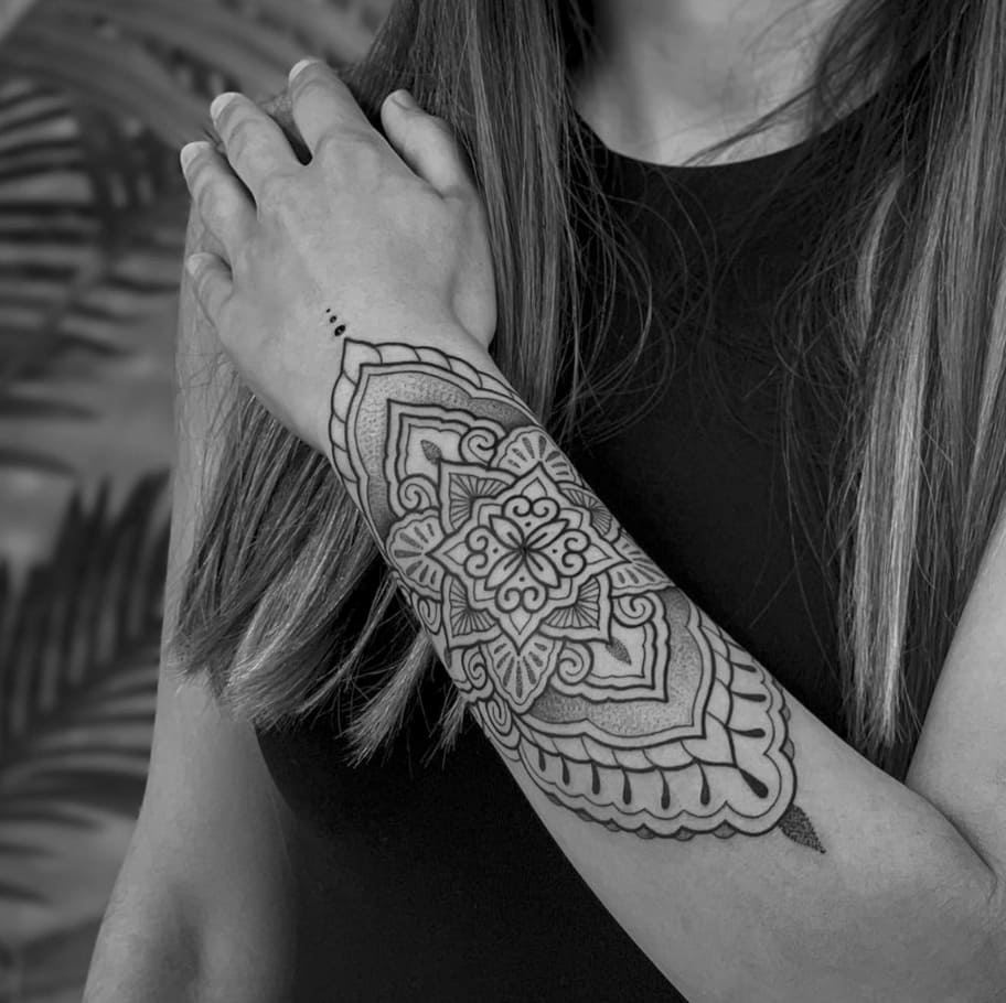 geometric forearm wrist tattooTikTok Search