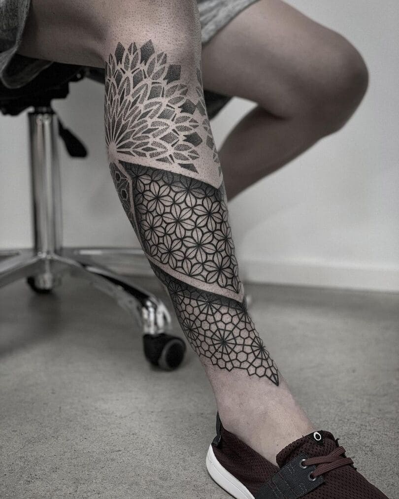 Discover 70+ geometric knee tattoos super hot in.eteachers